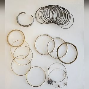 Bundle of 30 Vintage Costume Bracelets Jewelry Box Clearout